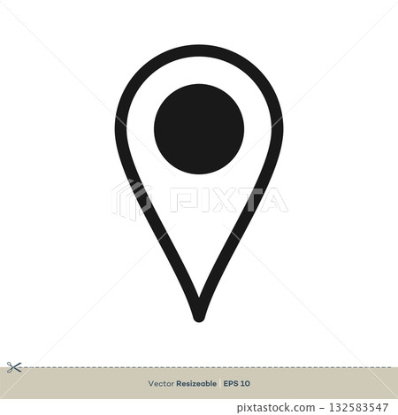 Point Map Icon Vector Logo Template Illustration Design. Vector EPS 10. 132583547