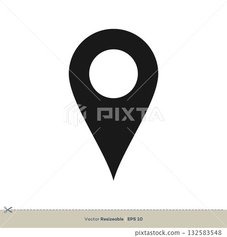 Point Map Icon Vector Logo Template Illustration Design. Vector EPS 10. Point Map Icon Vector Logo Template Illustration Design. Vector EPS 10. 132583548