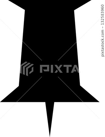A vector illustration of a simple and cute black pin mark that can be used for maps and guide signs 132583960