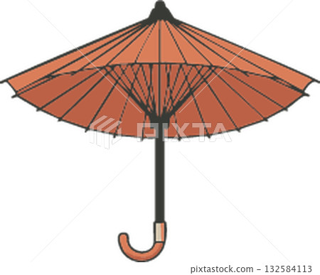 isolated umbrella on white background 132584113