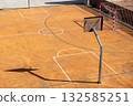 Outdoor Multi-Sport Court with Basketball Hoop and Soccer Goal 132585251