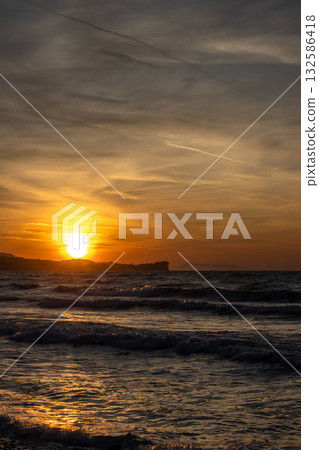Sunset with Roda Cape, Acharavi, Greece Sunset with Roda Cape, Acharavi, Greece 132586418