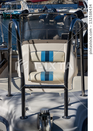 Detail of a boat, Corfu (Korfu), Greece 132586434