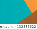 Abstract turquoise, orange and brown paper background with copy space. Template for presentation, banner, card design 132586622