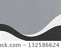 Textured dark gray paper background with white and black wavy lines and waves, copy space for banner, presentation 132586624