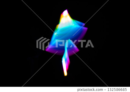 Light Painted Christmas Tree. Glowing Symbol of Holiday Spirit, Joy, and Winter Celebration Light Painted Christmas Tree. Glowing Symbol of Holiday Spirit, Joy, and Winter Celebration 132586685
