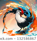 Chinese-style Zodiac Rooster 132586867
