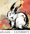 Chinese-style Zodiac Rabbit 132586871