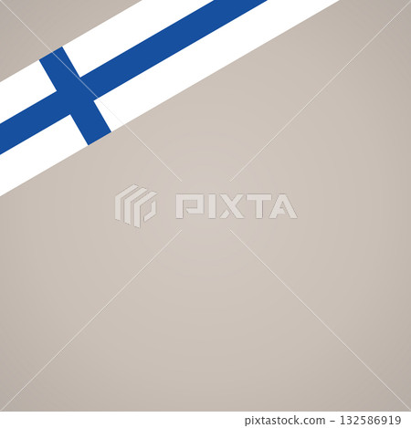 Corner ribbon flag of Finland 132586919