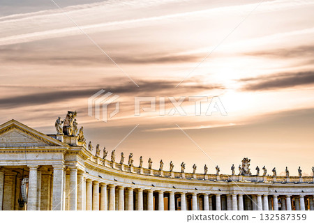 Bernini's columns in St. Peter's Square, The Vatican, Rome Bernini's columns in St. Peter's Square, The Vatican, Rome 132587359