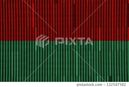 The official flag of La Paz, the capital of Bolivia, on a striped texture. Conceptual collage The official flag of La Paz, the capital of Bolivia, on a striped texture. Conceptual collage 132587382