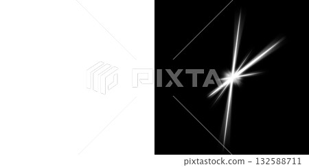 Starlight on transparent and black backgrounds 132588711