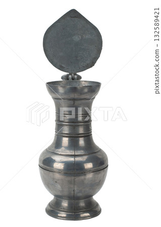 Vintage antique pewter water jug 132589421