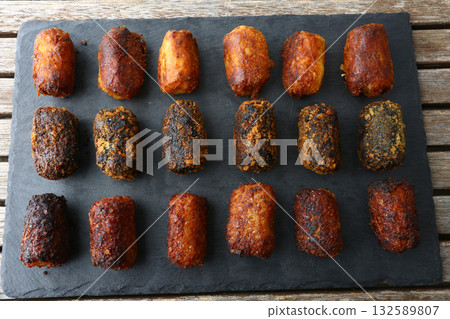 croquettes as tipical breaded spanish food as tapas croquettes as tipical breaded spanish food as tapas 132589807