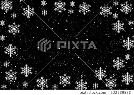Christmas and New Year background 2024 with snow flakes and snowflakes, a banner for the holiday screen, a template for design and work in a photo editor. selective focus, 132589888