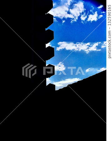 Shadows of architecture and the summer sky 132590165