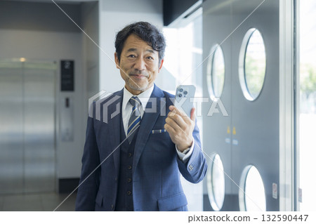 商人用智能手機 商人用智能手機 132590447