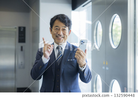 商人用智能手機 商人用智能手機 132590448