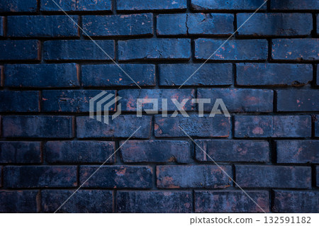 Old dark brick wall background material a-2-1 Slightly dark cool color Old dark brick wall background material a-2-1 Slightly dark cool color 132591182