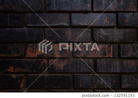 老舊深色磚牆背景材質 b-1-3 深暖色調 132591193