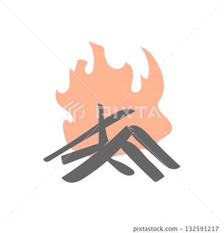 庫存插圖：篝火向量插圖 132591217