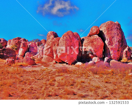 Boulders in the desert Boulders in the desert 132591533