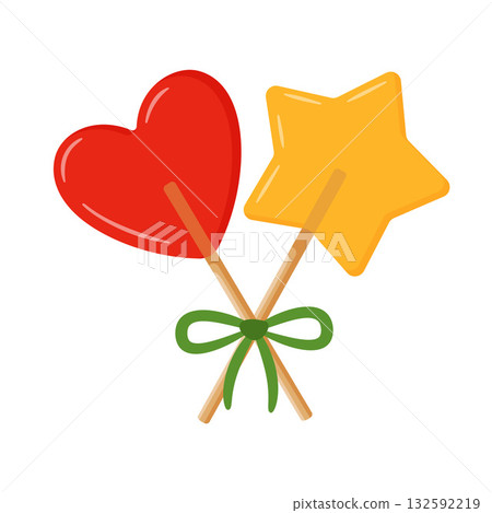 Colorful Christmas lollipops. Cute flat vector illustration Colorful Christmas lollipops. Cute flat vector illustration 132592219