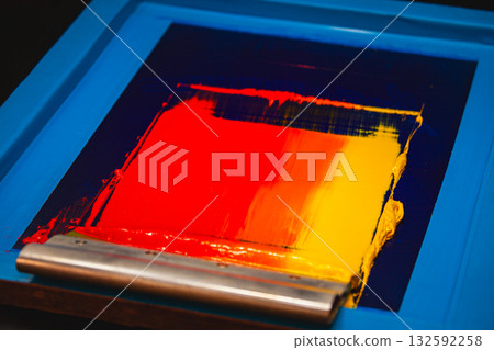 Ink Blending on Screen Frame Ink Blending on Screen Frame 132592258