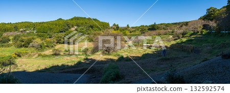 靜岡縣菊川市千賀町梯田全景 靜岡縣菊川市千賀町梯田全景 132592574