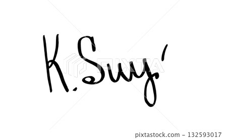 Hand-drawn black signature isolated on transparent background. Realistic handwritten autograph with smooth ink line for documents, branding, or digital design. Hand-drawn black signature isolated on transparent background. Realistic handwritten autograph with smooth ink line for documents, branding, or digital design. 132593017