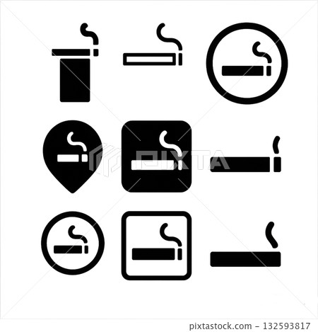 吸煙區、禁止吸煙、電子煙圖示集(透明PNG格式) 吸煙區、禁止吸煙、電子煙圖示集(透明PNG格式) 132593817