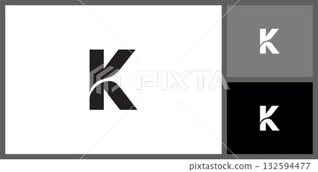 Bold Letter K Logo Icon for Modern Brand Identity Bold Letter K Logo Icon for Modern Brand Identity 132594477