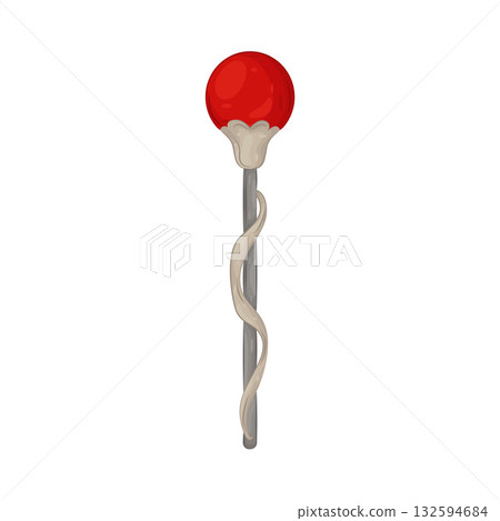 Illustration of magic staff Illustration of magic staff 132594684