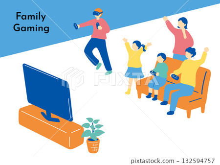 Families enjoying games 132594757