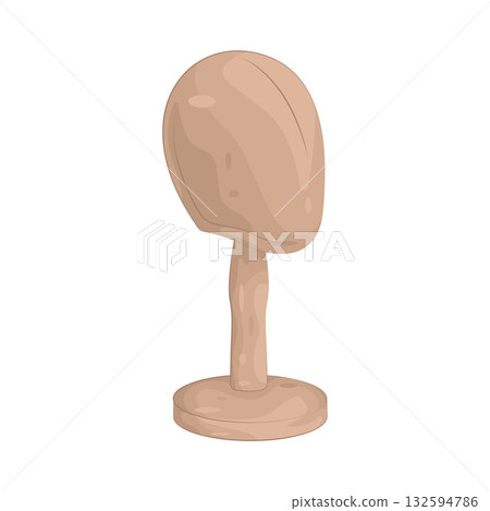 Illustration of Wooden Mannequin Head Illustration of Wooden Mannequin Head 132594786