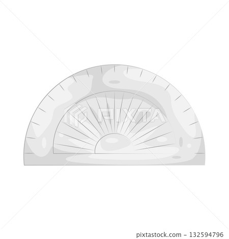 Illustration of protractor  132594796