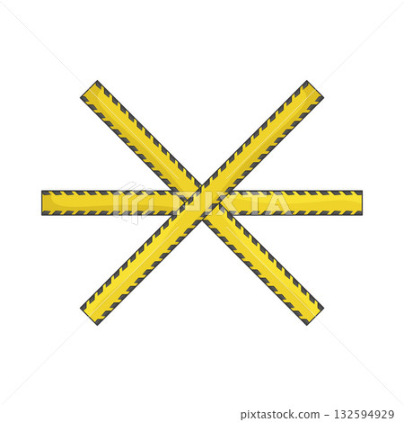 Illustration of caution tape 132594929