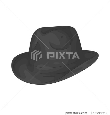 Illustration of detective hat 132594932