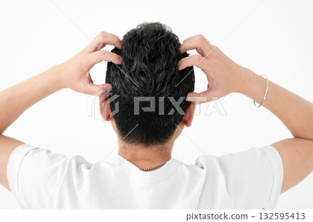 Men's Beauty Hair Care Back View Men's Beauty Hair Care Back View 132595413