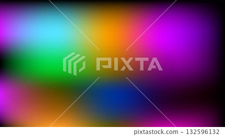 Vibrant Color Gradient Background With Neon Glow And Abstract Light Waves 132596132