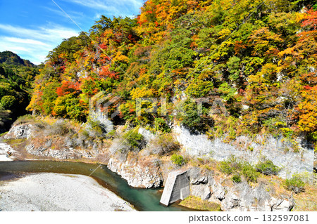 東中橋/鬼怒川附近的風景（栃木縣日光市）[2025年10月] 132597081