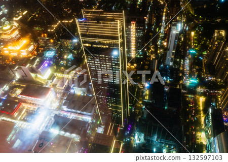 Taiwan Taipei City Night view from the Taipei 101 observation deck 132597103