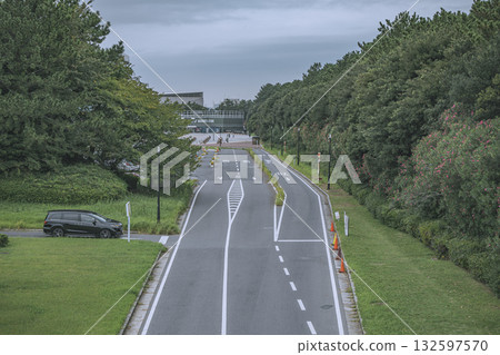 海濱幕張林蔭大道及道路的景色 132597570
