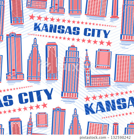 Vector Kansas City seamless pattern 132598242