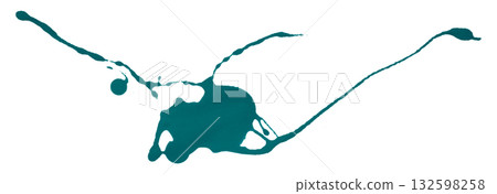 green watercolor splash brush isolated on transparent background 132598258