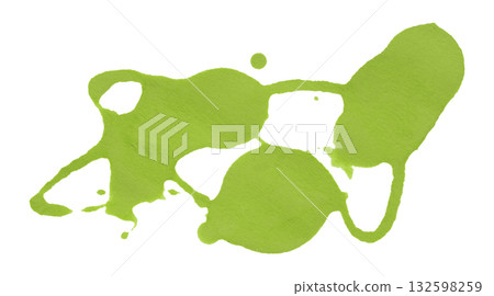 green watercolor splash brush isolated on transparent background 132598259