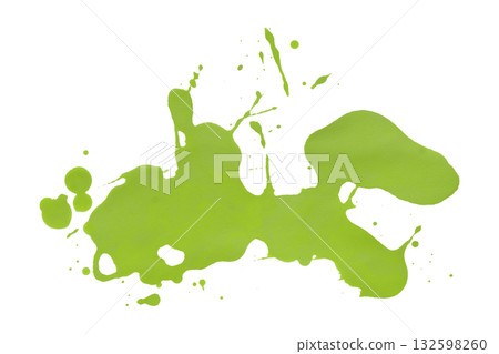 green watercolor splash brush isolated on transparent background 132598260