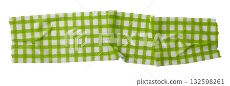 green patterned sticker paper tape isolated on transparent background 132598261