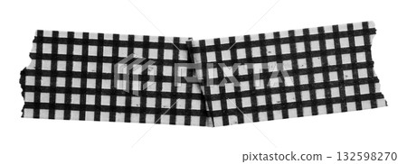 black patterned sticker paper tape isolated on transparent background 132598270