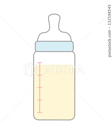 帶牛奶的嬰兒奶瓶 132598545
